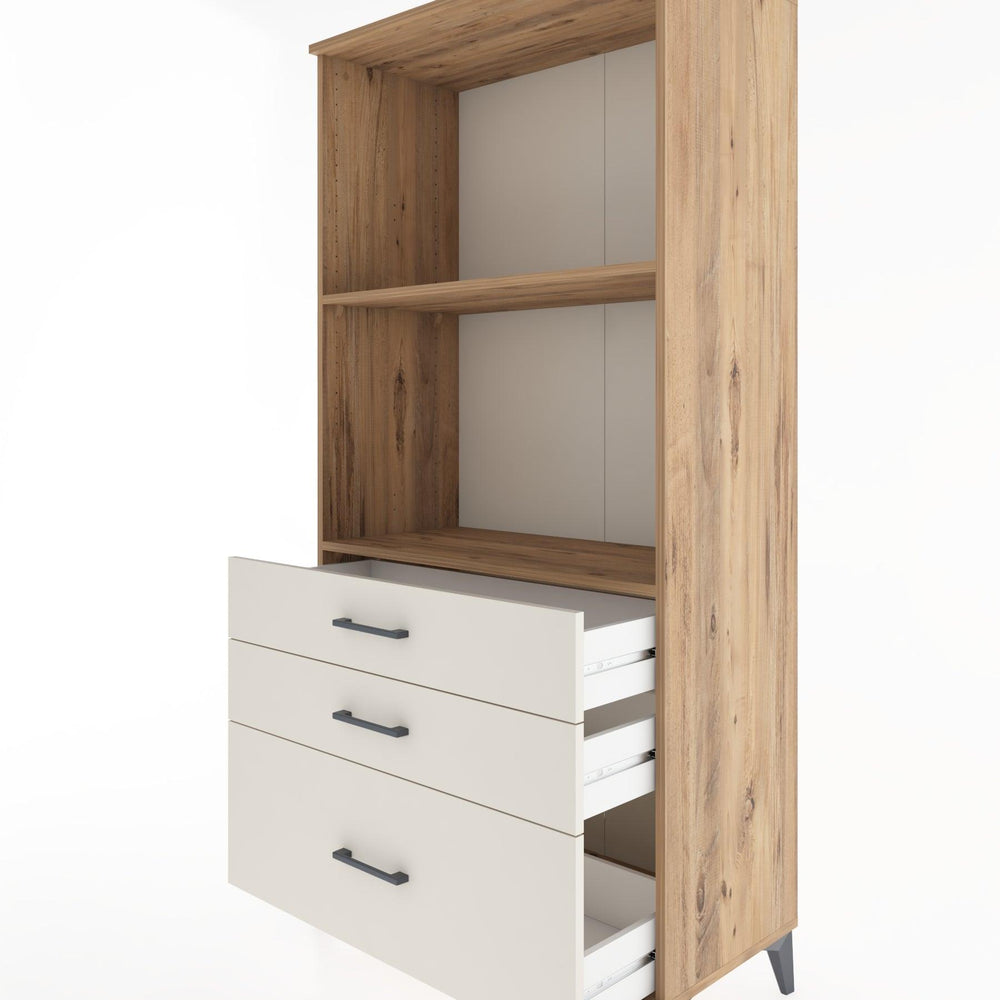 Woodntry Modular Cabinet Pine 88x44x170 cm with Drawers and Shelves CR42-3