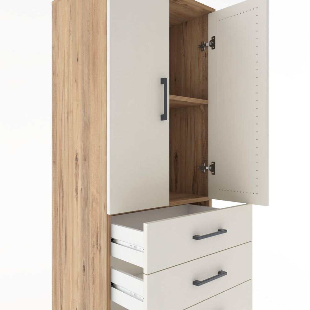 Woodntry Modular Cabinet Pine 60x44x170 cm with Doors and Drawers KC4-3