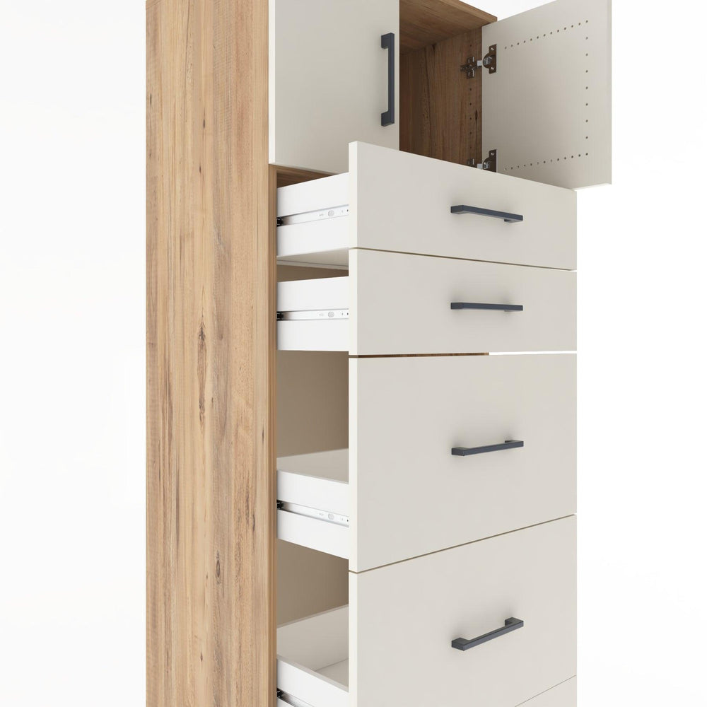 Woodntry Modular Cabinet Pine 60x44x170 cm with Doors and Drawers KC22-3