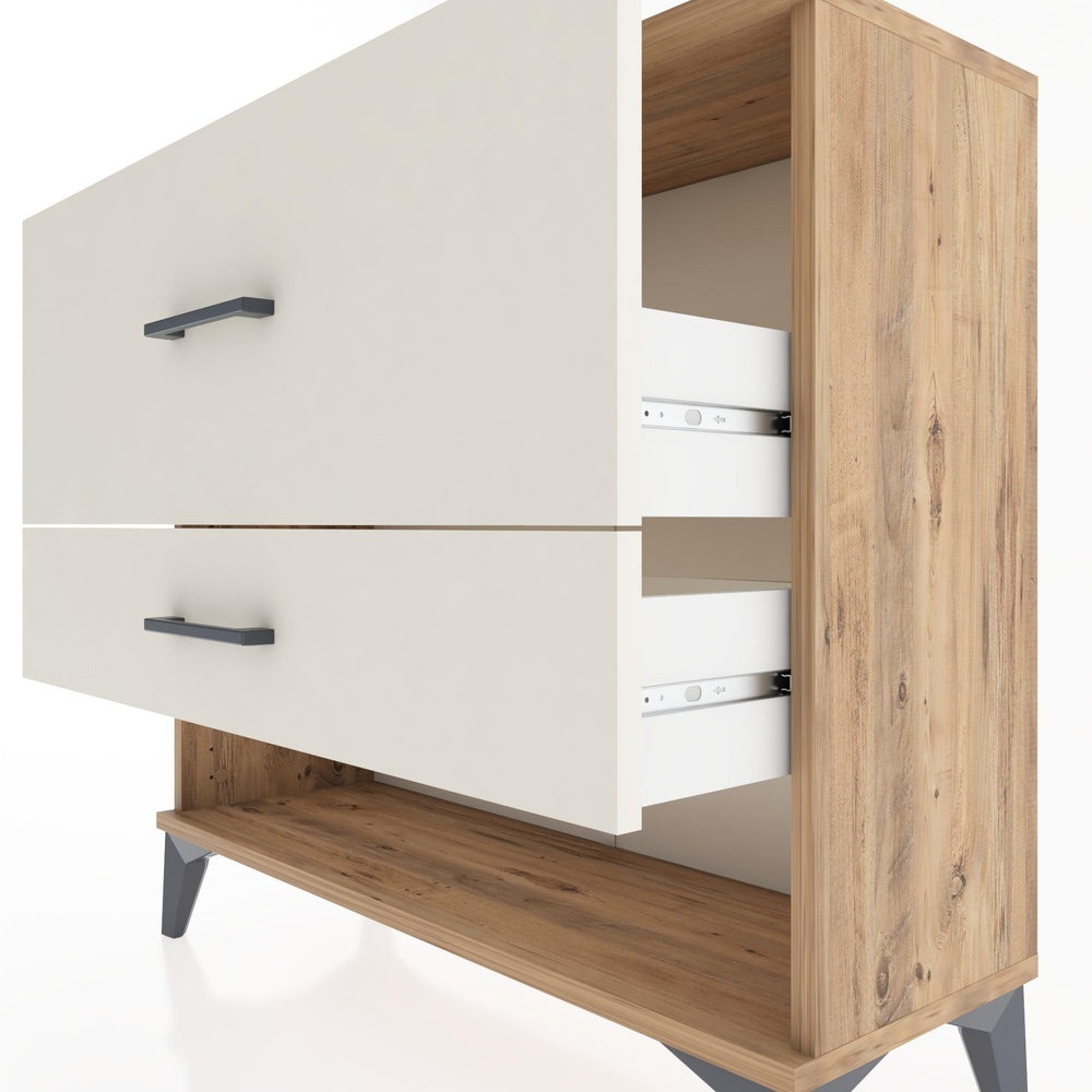 Woodntry Modüler Şifonyer İki Çekmeceli V5 88x30x68 cm Çam - Woodntry