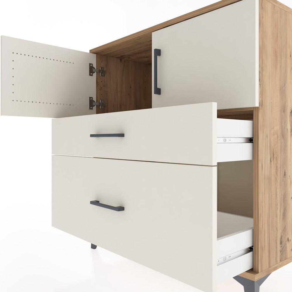 Woodntry Modular Dresser Pine 88x44x84 cm with Cover and Drawer KC110-3