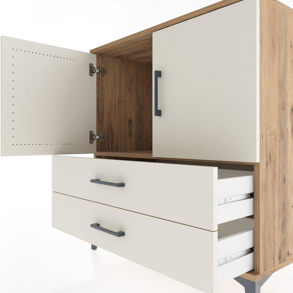 Woodntry Modular Dresser Pine 88x44x84 cm with Cover and Drawer KC24-3