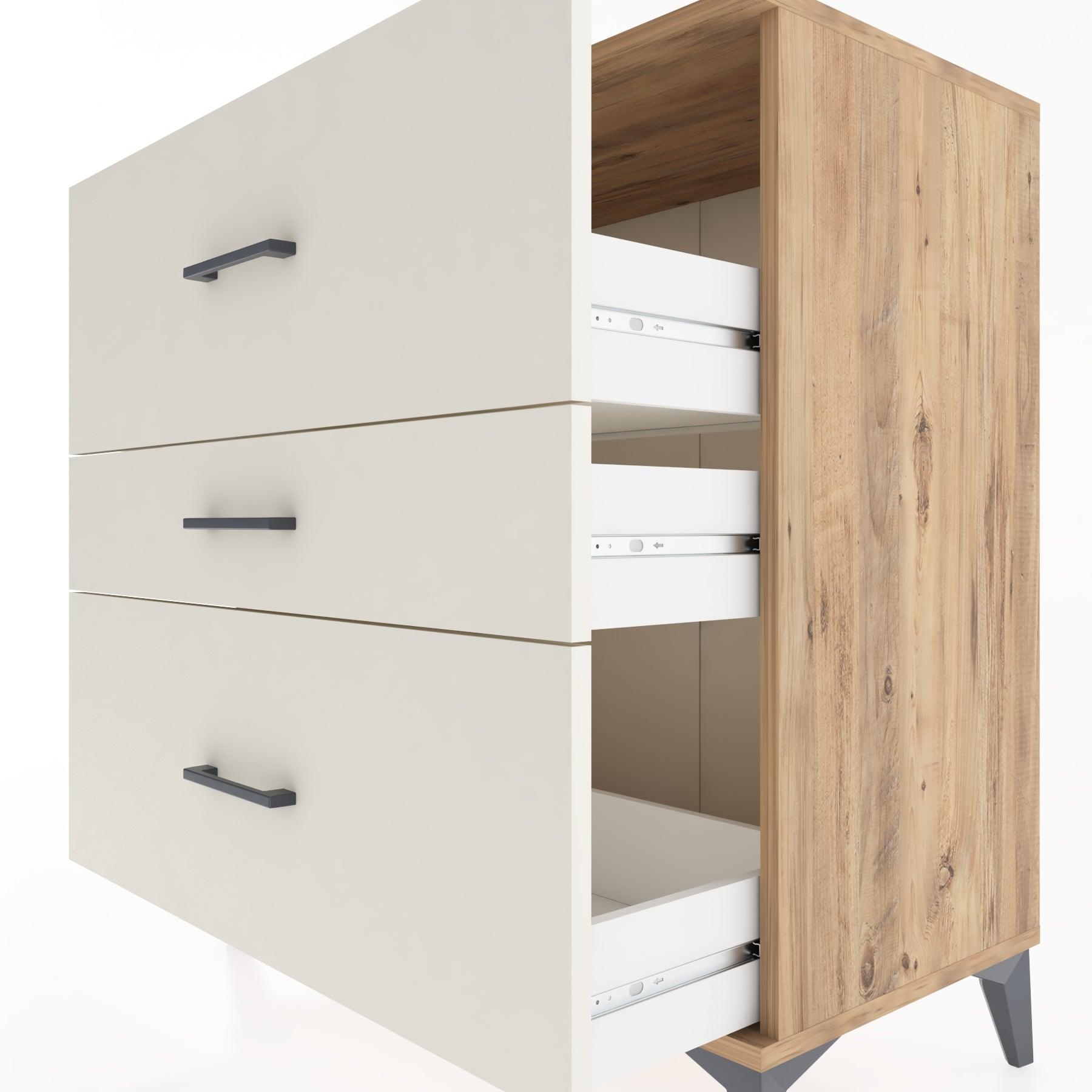 Woodntry Modüler Şifonyer Çam 88x44x84 cm Çekmeceli C1-3