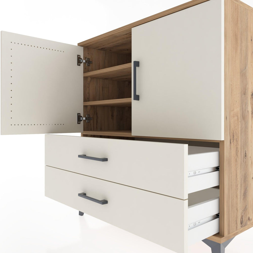 Woodntry Modular Dresser Pine 88x44x84 cm with Cover and Drawer KC22-3