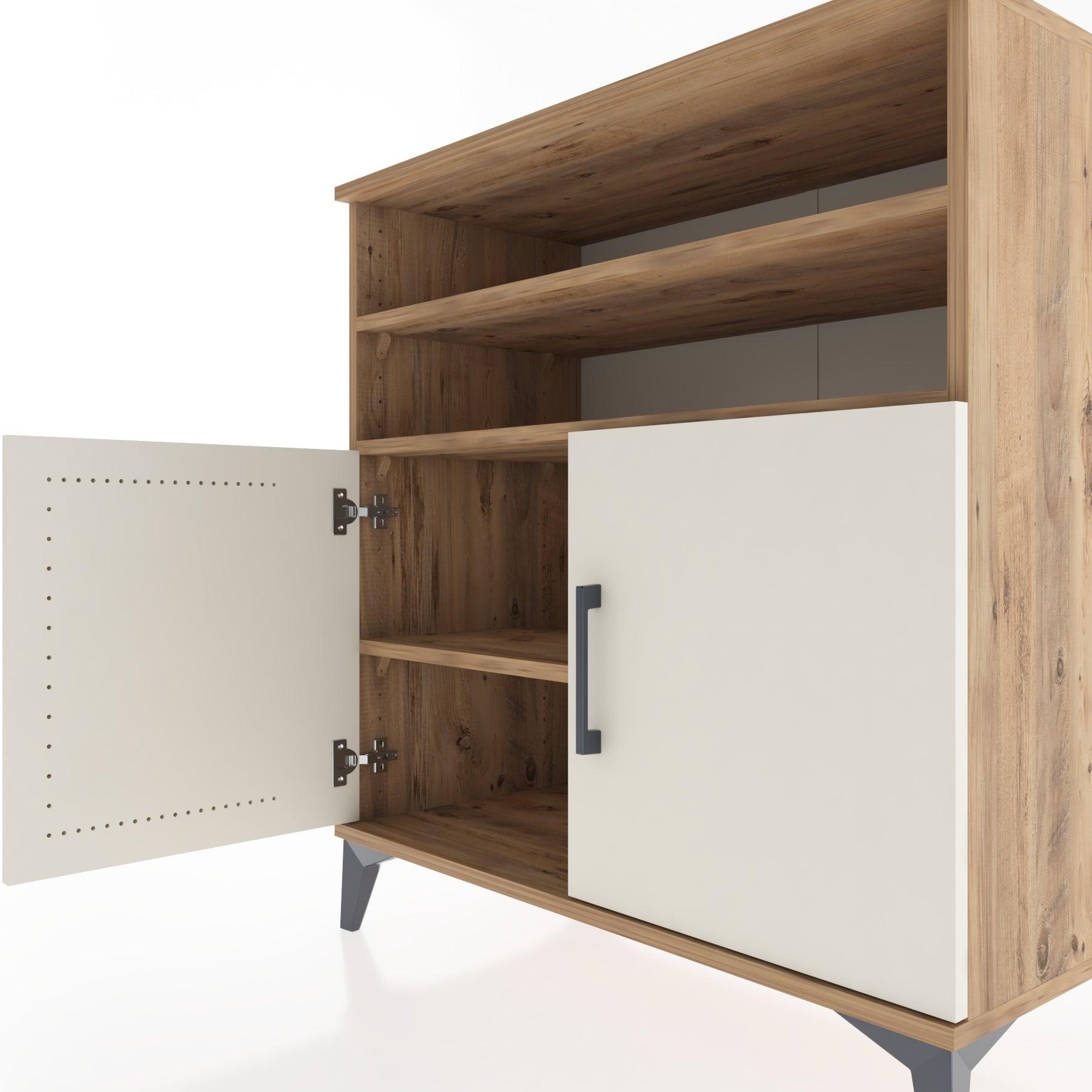 Woodntry Modular Dresser Pine 88x44x84 cm with Cover and Shelf KR38-3