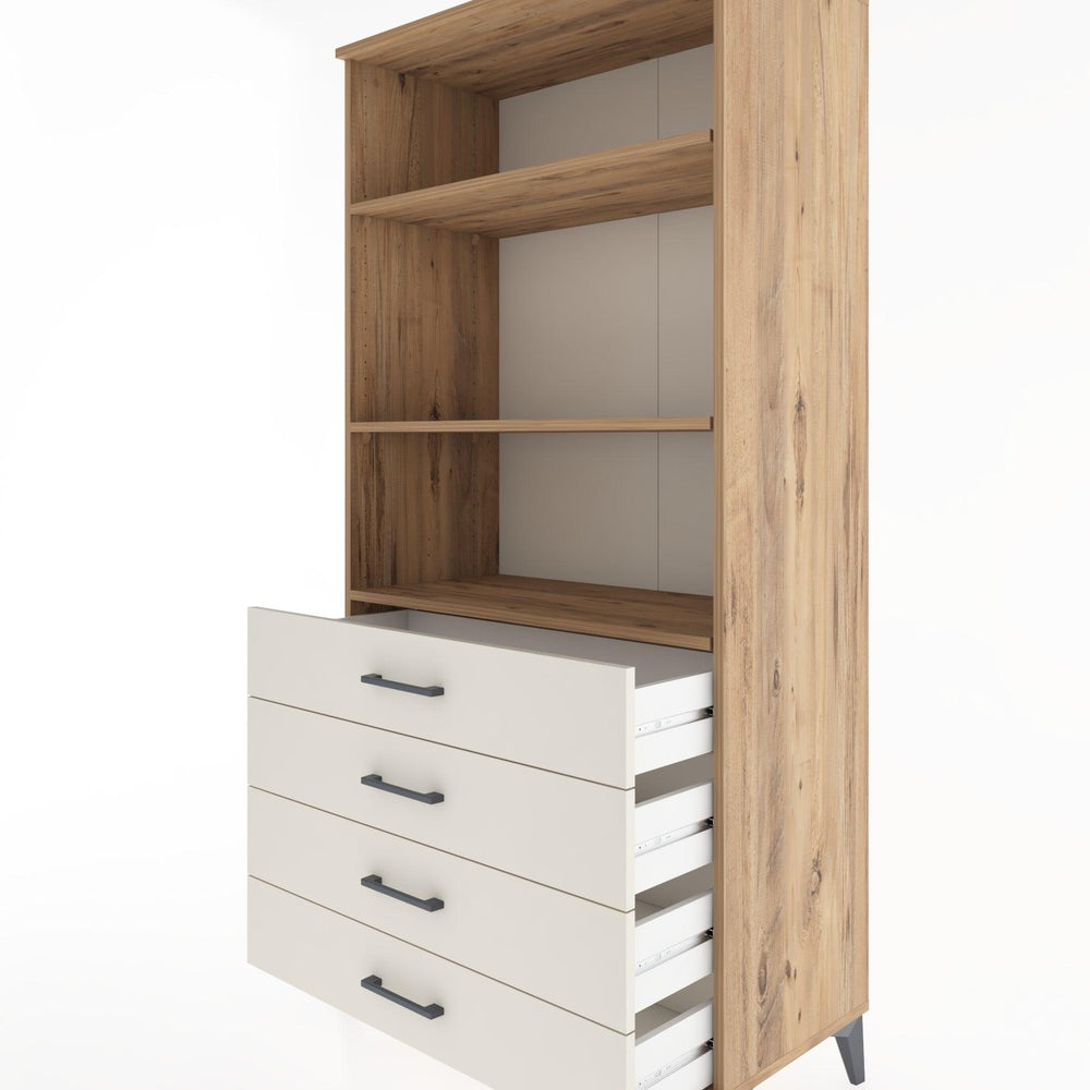 Woodntry Modular Cabinet Pine 88x44x170 cm with Drawers and Shelves CR36-3
