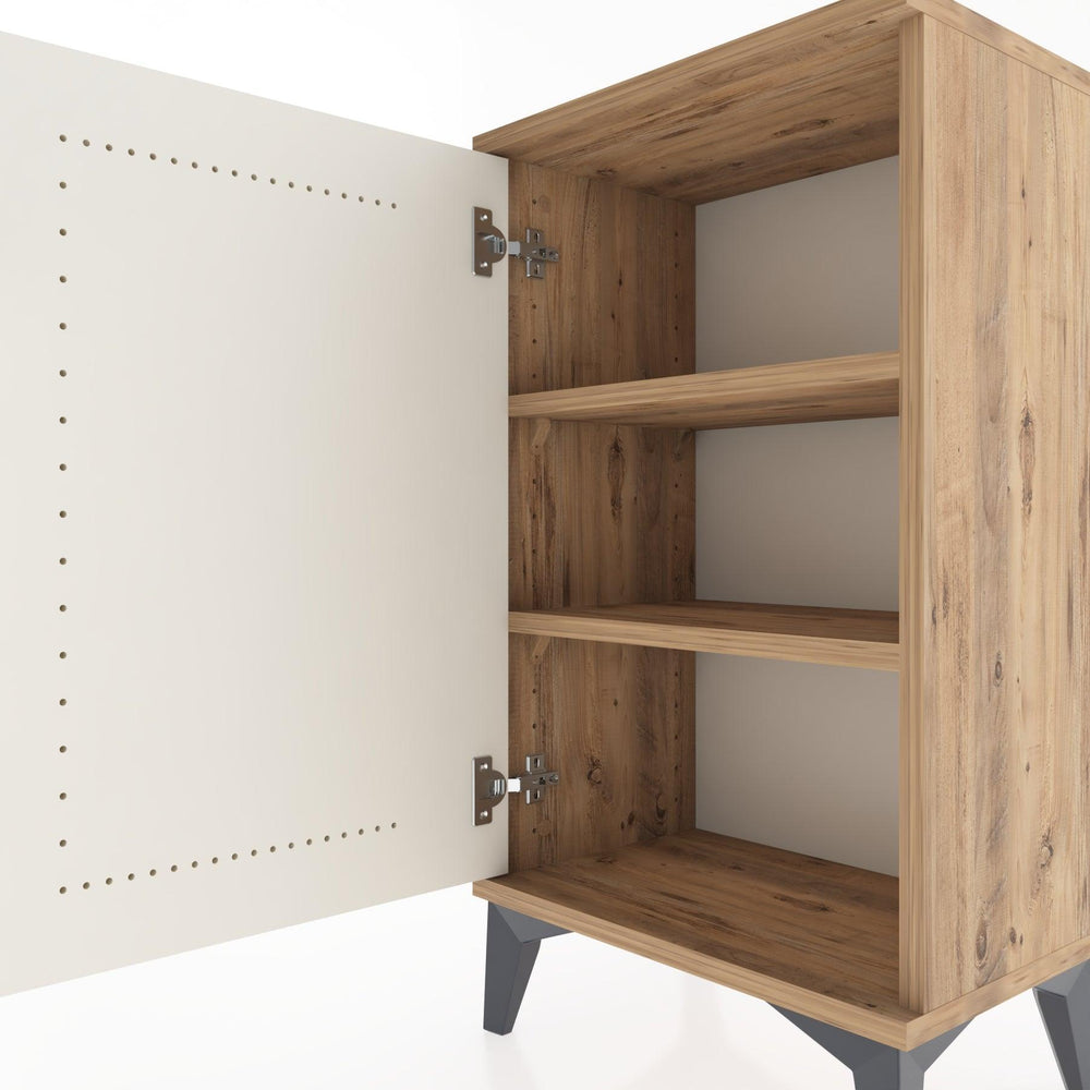 Woodntry Modüler Komodin Tek Kapaklı 44x30x68 cm Çam - Woodntry