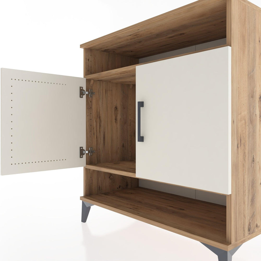 Woodntry Modüler Şifonyer Çam 88x44x84 cm Kapaklı ve Raflı KR69-3