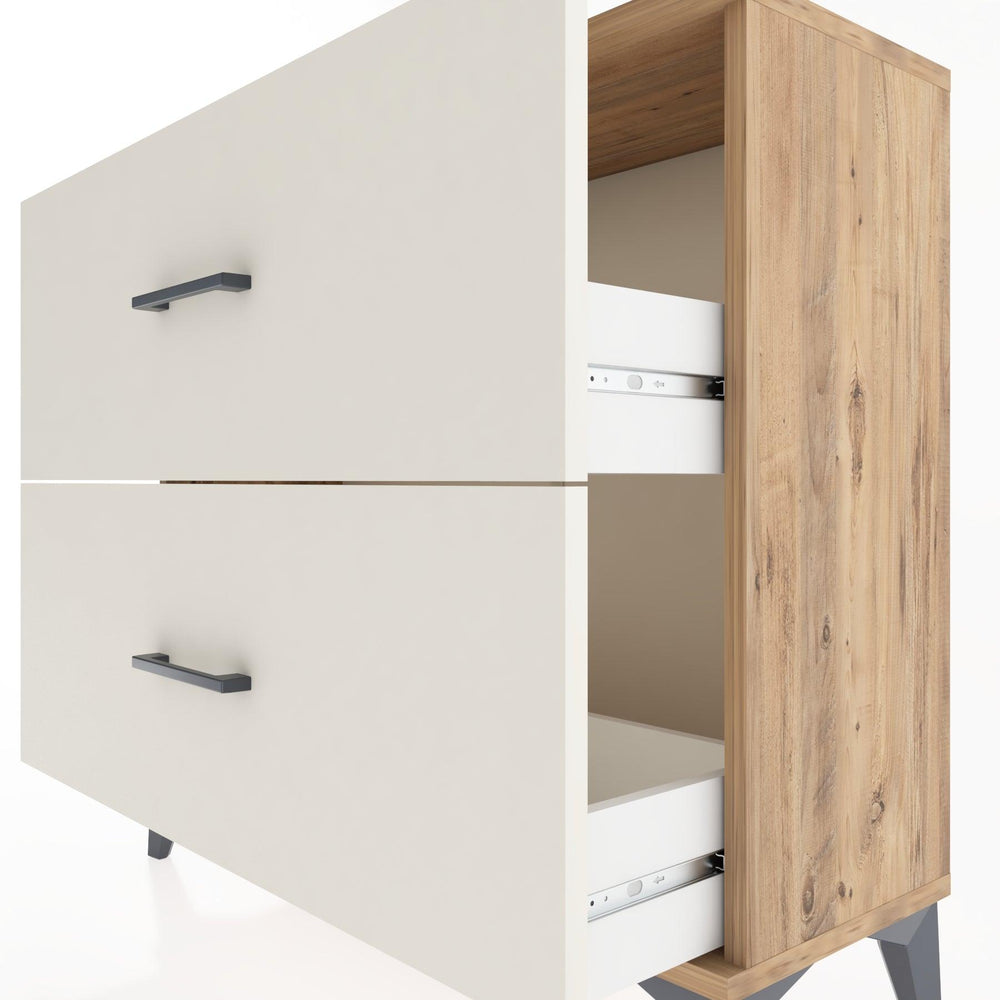 Woodntry Modüler Şifonyer İki Çekmeceli V4 88x30x68 cm Çam - Woodntry