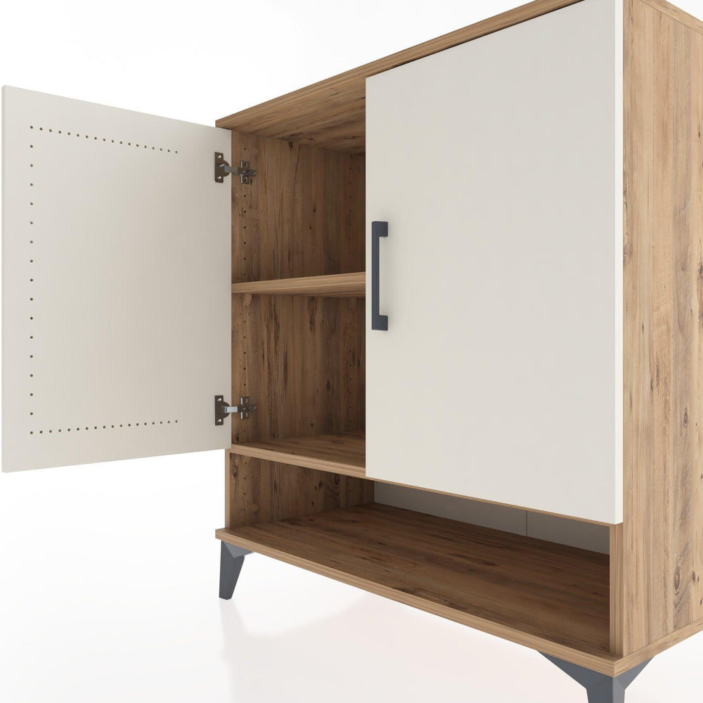 Woodntry Modüler Şifonyer Çam 88x44x84 cm Kapaklı ve Raflı KR76-3