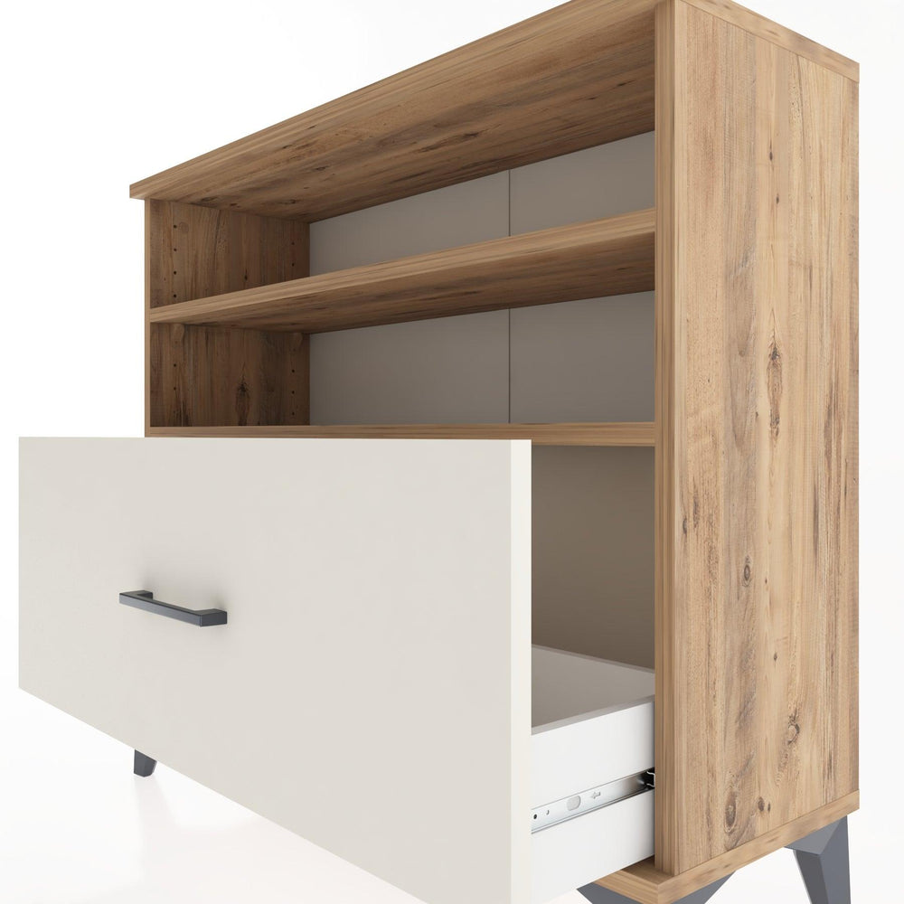 Woodntry Modüler Şifonyer Raf ve Çekmece V1 88x30x68 cm Çam - Woodntry