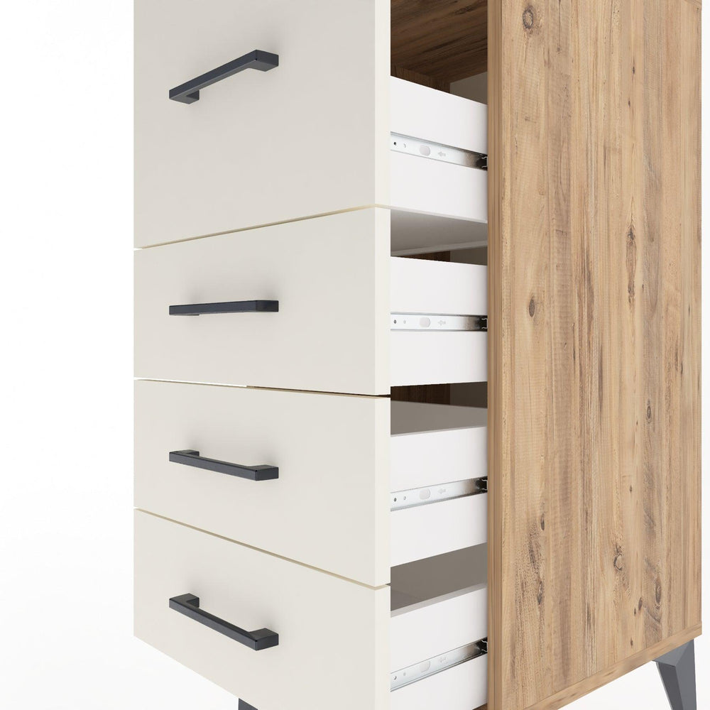 Woodntry Modular Nightstand Pine 44x44x84 cm Drawer C1-3