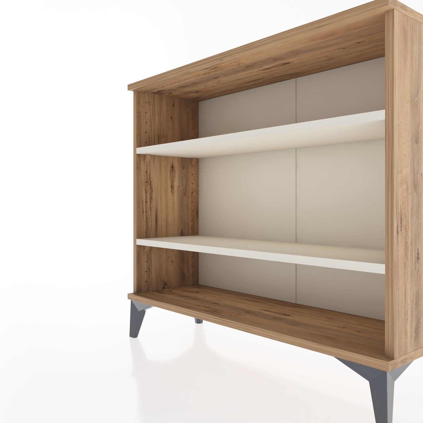 Woodntry Modüler Şifonyer İki Raflı 88x30x68 cm Çam - Woodntry