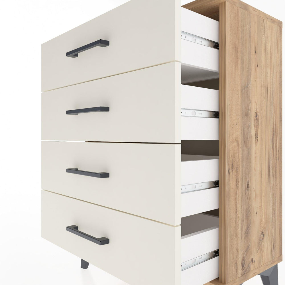 Woodntry Modüler Komodin Çam 60x30x68 cm Çekmeceli C1-3