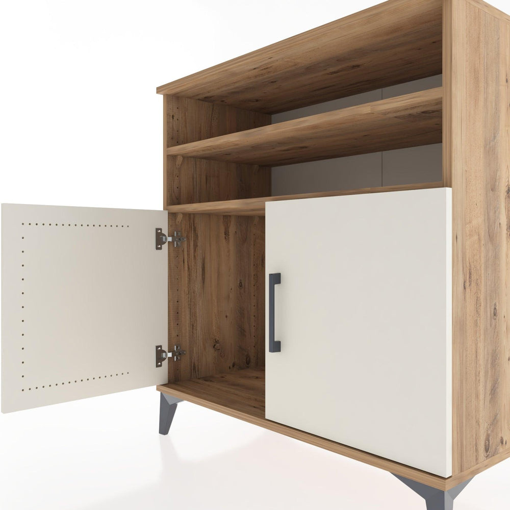 Woodntry Modüler Şifonyer Çam 88x44x84 cm Kapaklı ve Raflı KR39-3