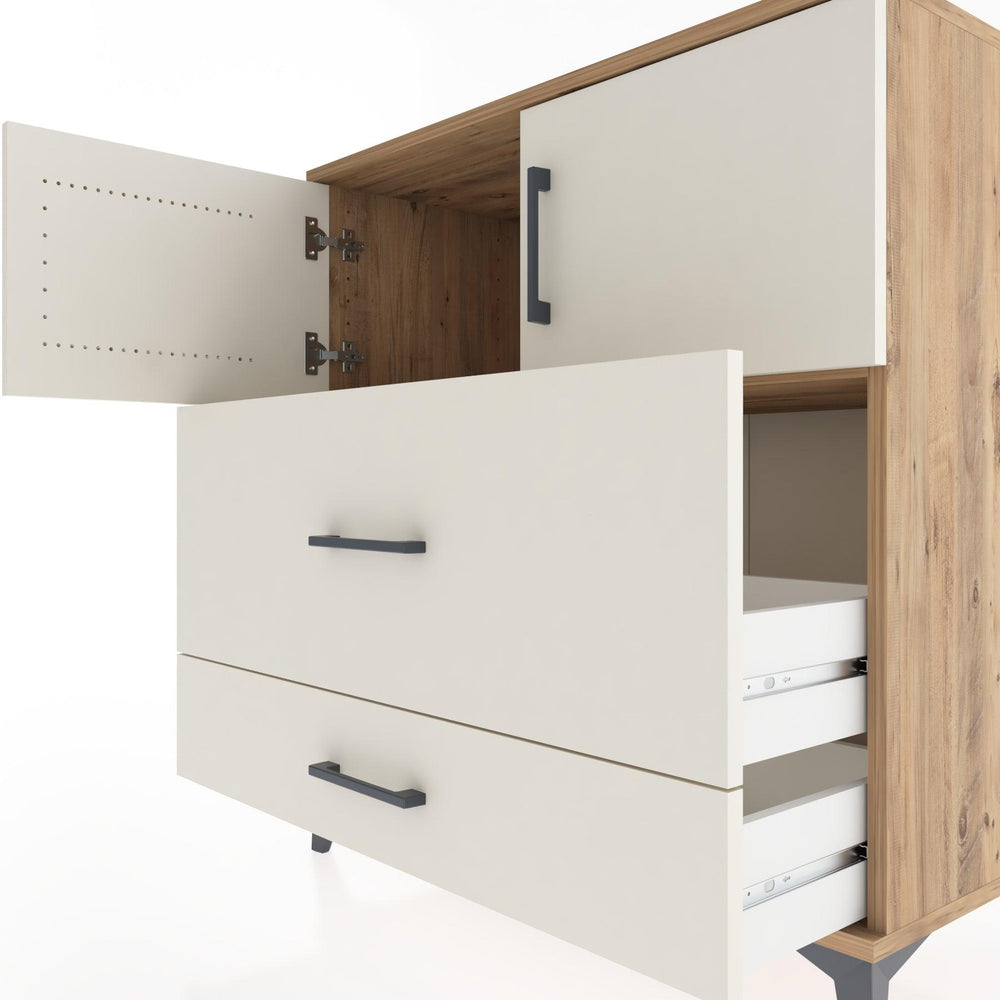 Woodntry Modular Dresser Pine 88x44x84 cm with Cover and Drawer KC114-3