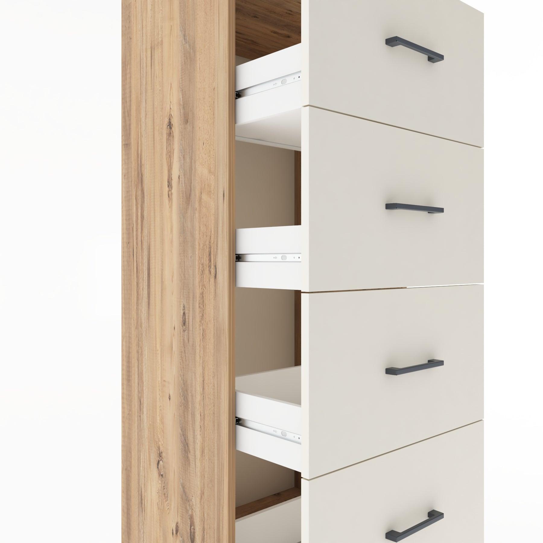 Woodntry Modüler Dolap Çam 60x44x170 cm Çekmeceli ve Raflı CR52-3