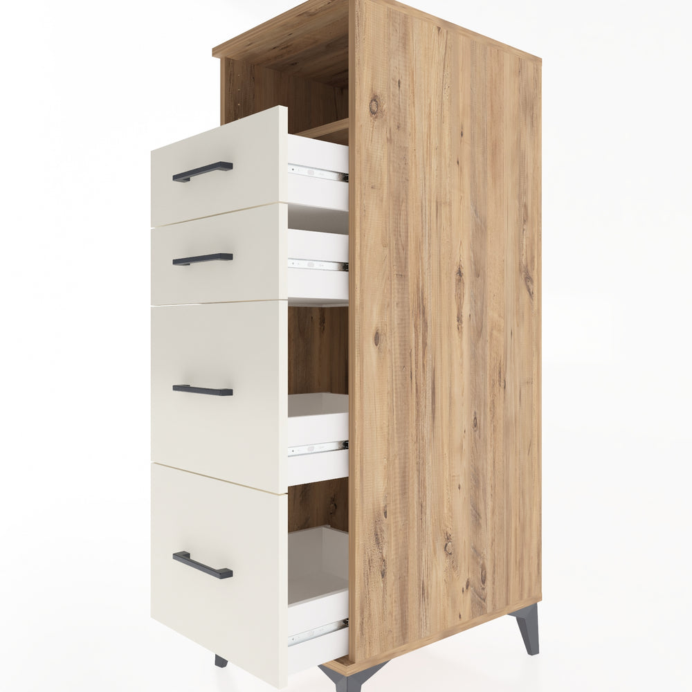 Woodntry Modular Cabinet Pine 44x59x122 cm with Drawers and Shelves CR101-3