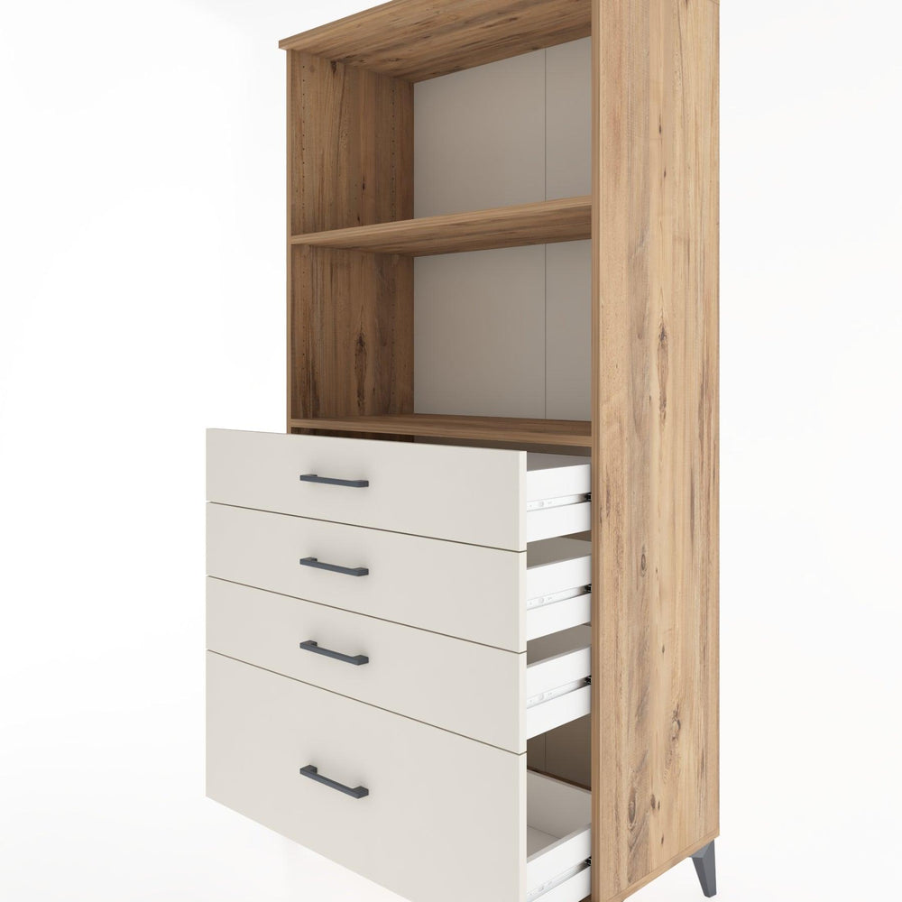 Woodntry Modular Cabinet Pine 88x44x170 cm with Drawers and Shelves CR41-3