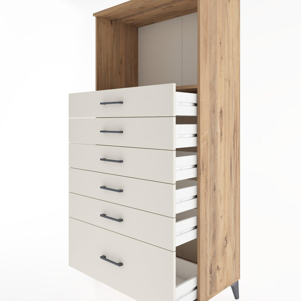 Woodntry Modular Cabinet Pine 88x44x170 cm with Drawers and Shelves CR39-3