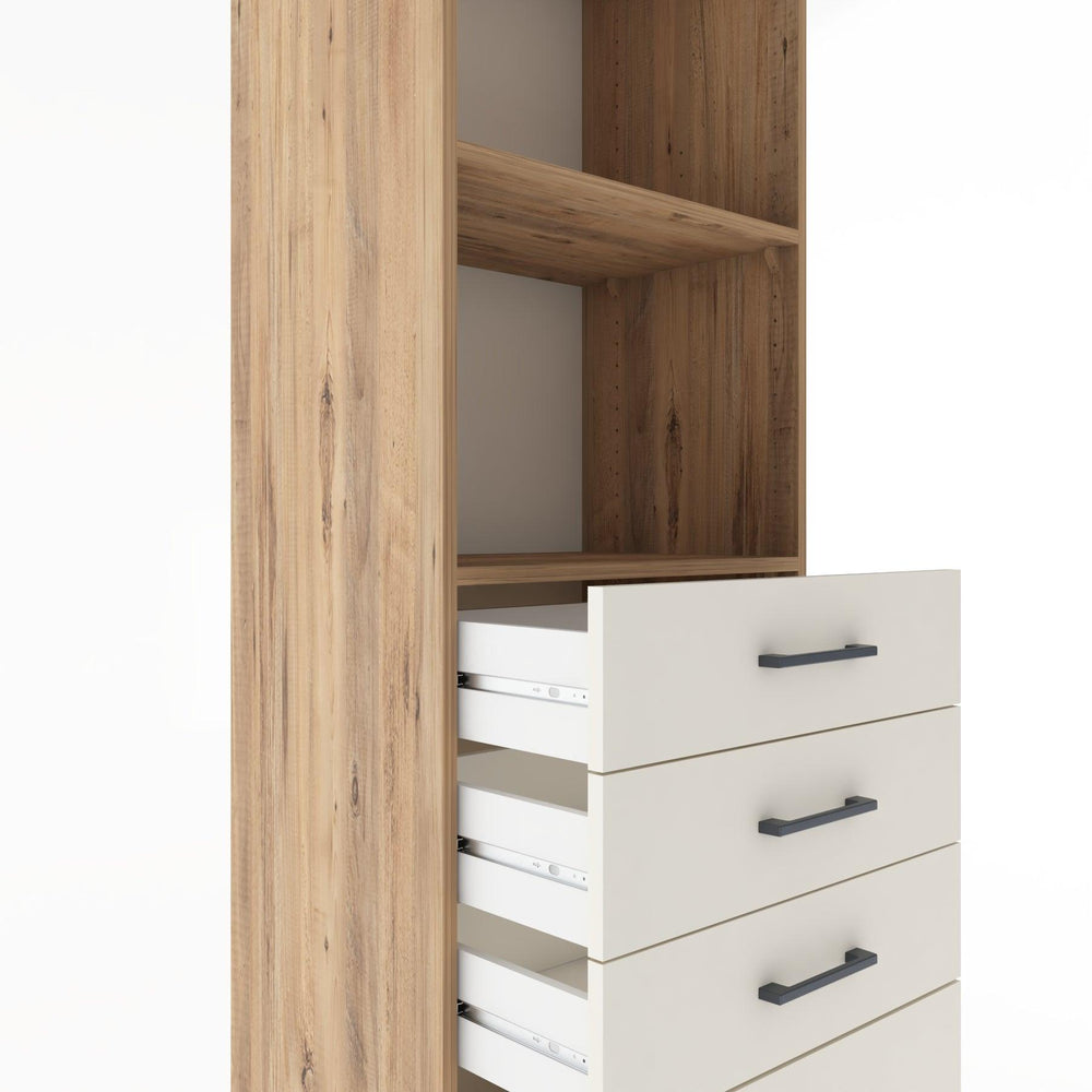 Woodntry Modular Cabinet Pine 60x44x170 cm with Drawers and Shelves CR41-3