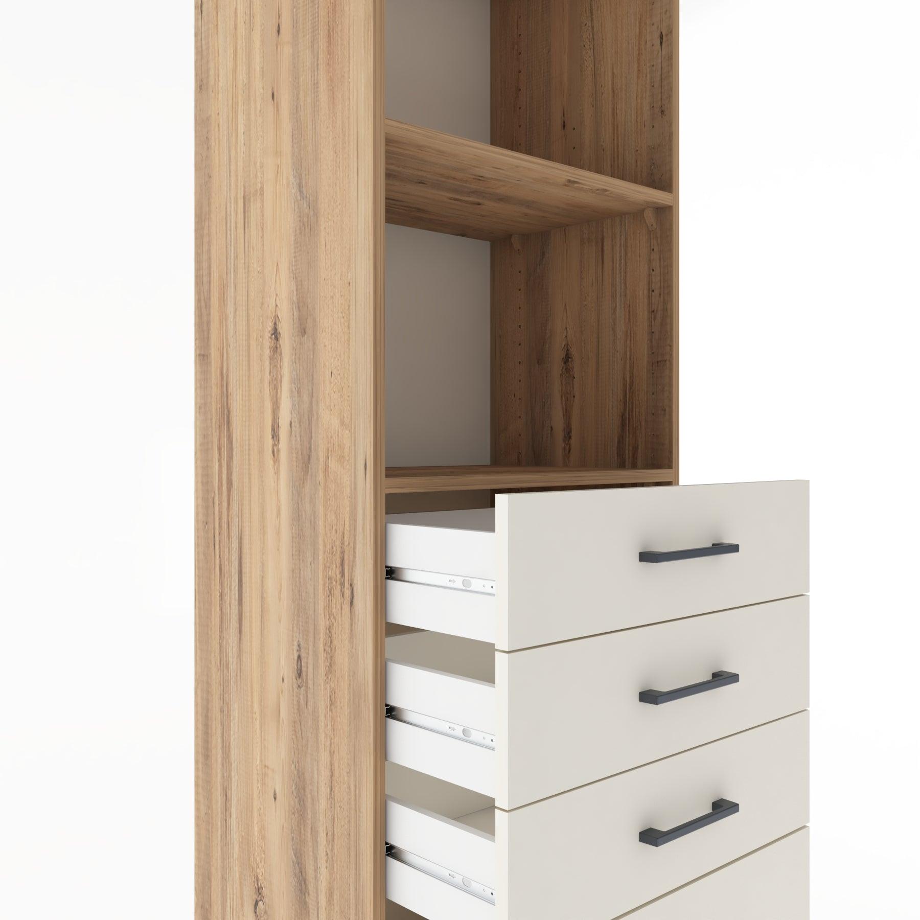 Woodntry Modular Cabinet Pine 60x44x170 cm with Drawers and Shelves CR41-3