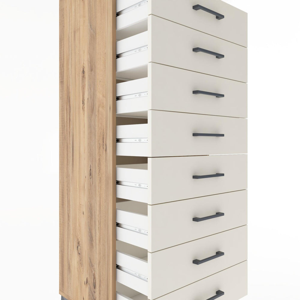 Woodntry Modüler Dolap Çam 60x44x170 cm Çekmeceli ve Raflı CR32-3