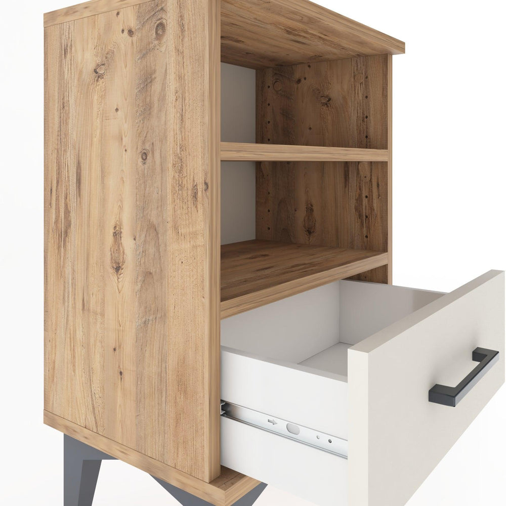 Woodntry Modüler Komodin Çift Raflı 44x30x52 cm Çam - Woodntry