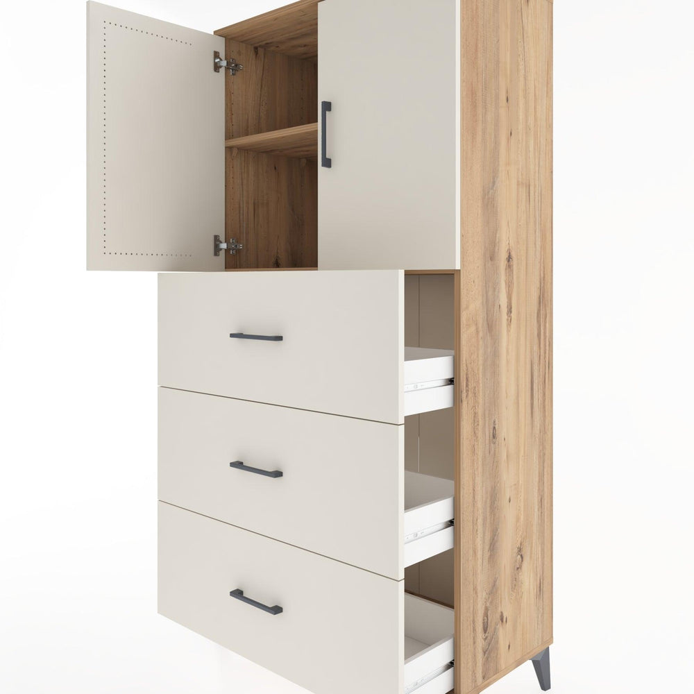 Woodntry Modular Cabinet Pine 88x44x170 cm with Doors and Drawers KC24-3