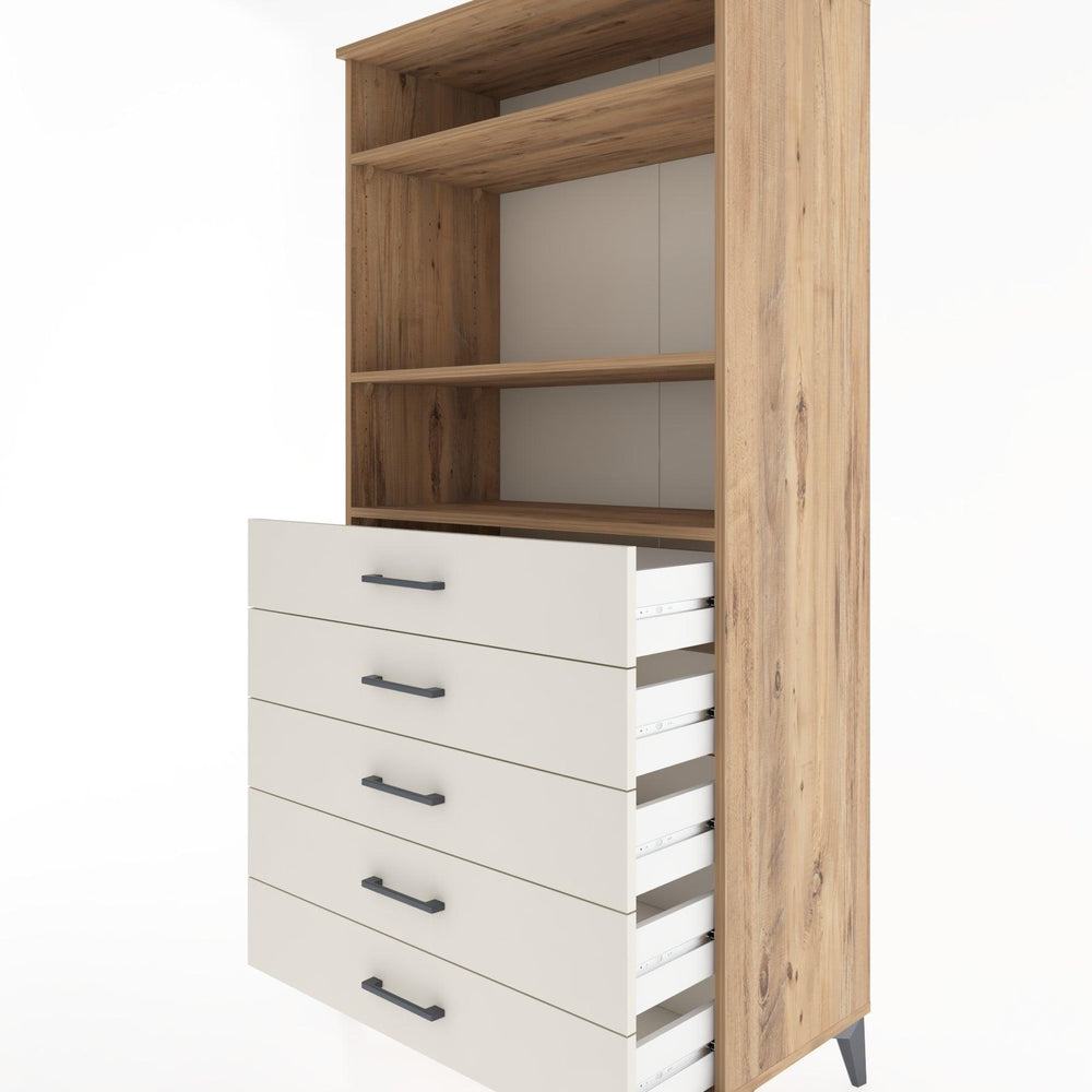 Woodntry Modular Cabinet Pine 88x44x170 cm with Drawers and Shelves CR35-3
