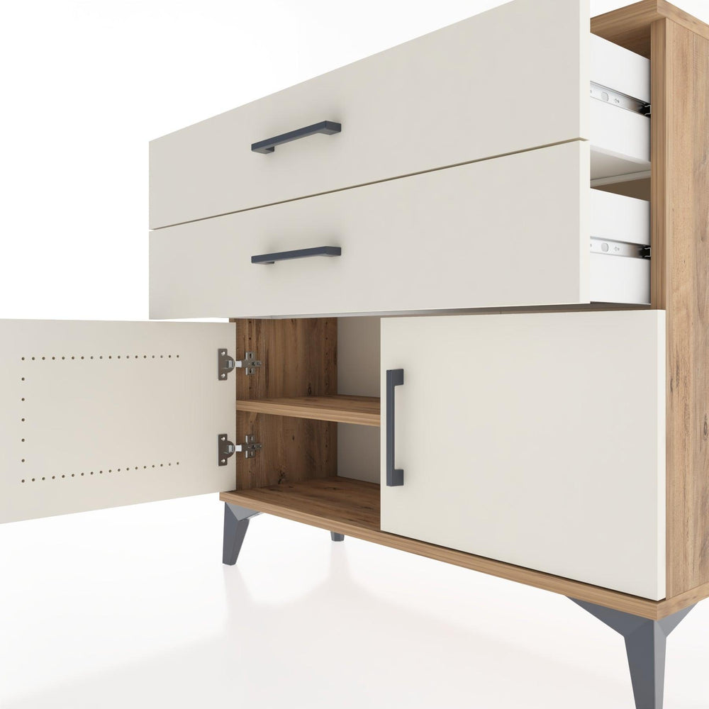 Woodntry Modüler Şifonyer Çekmece ve Kapaklı V4 88x30x68 cm Aytaşı - Woodntry