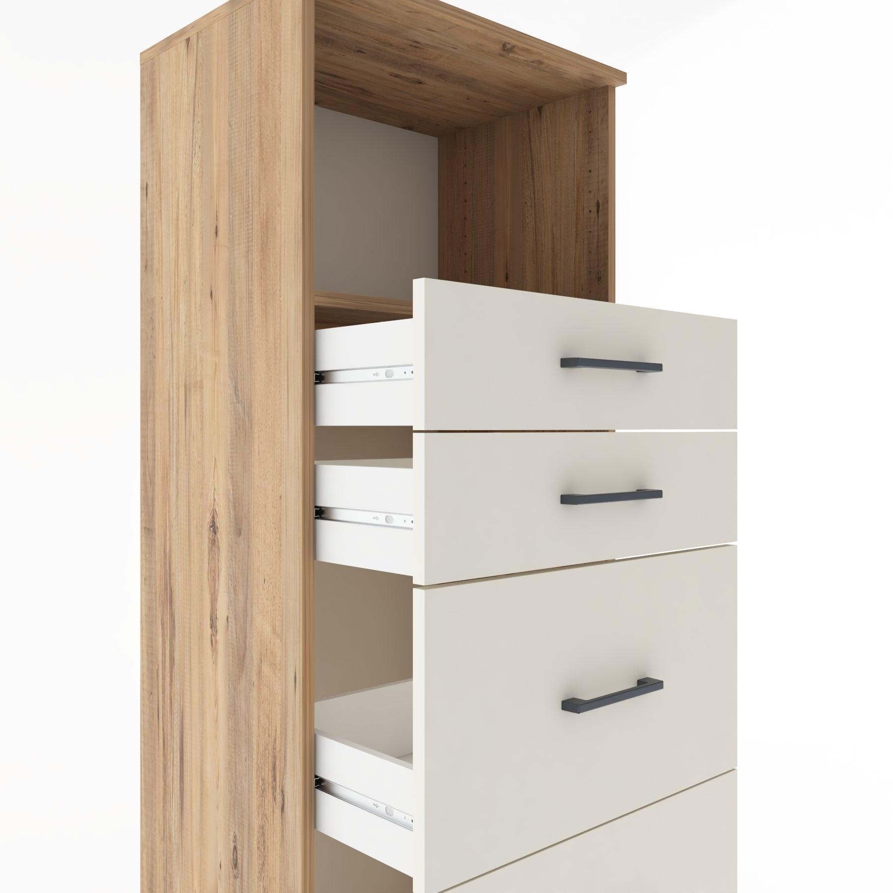 Woodntry Modüler Dolap Çam 60x44x170 cm Çekmeceli ve Raflı CR49-3