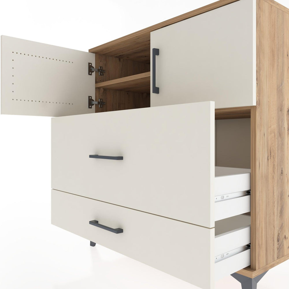 Woodntry Modular Dresser Pine 88x44x84 cm with Cover and Drawer KC113-3