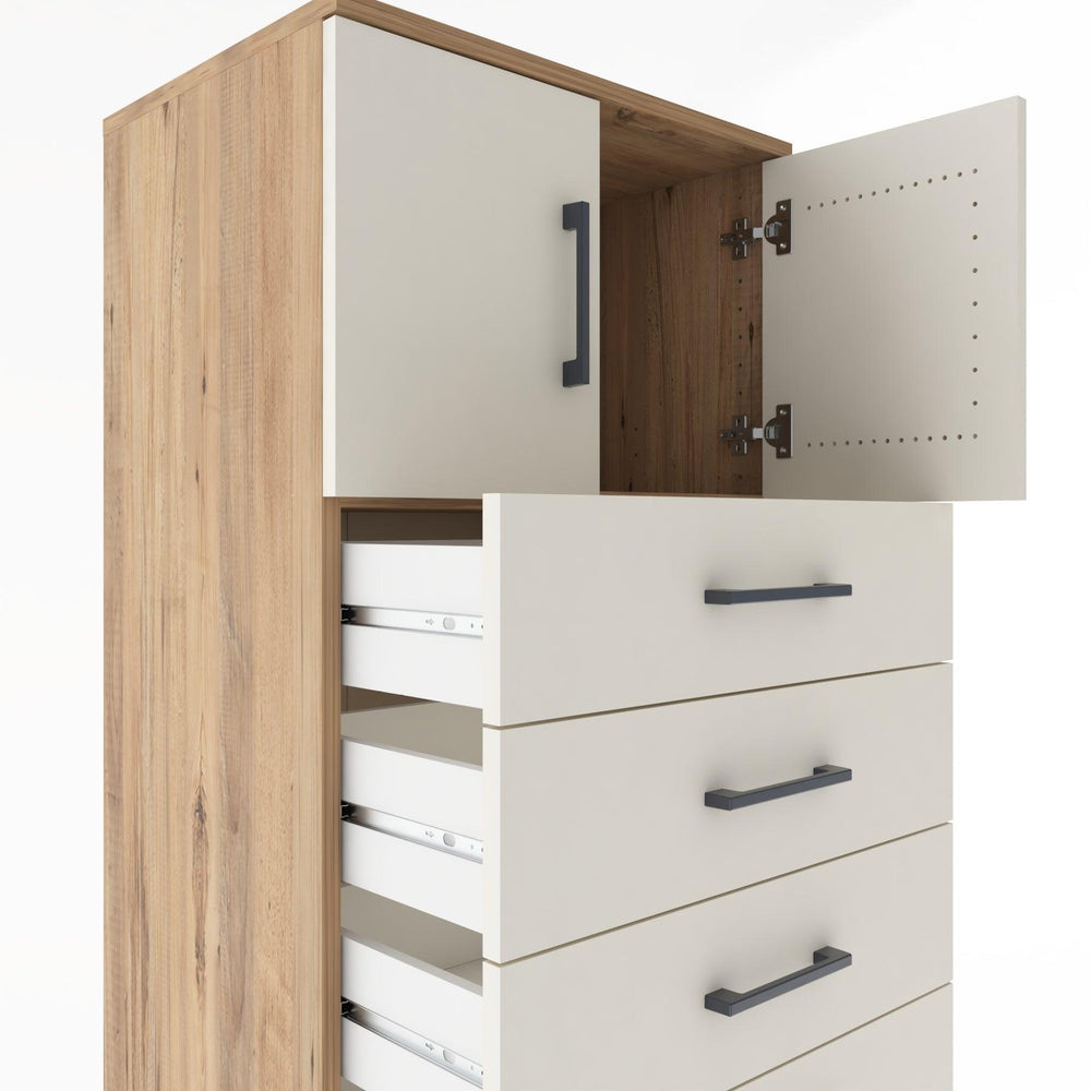 Woodntry Modular Cabinet Pine 60x44x170 cm with Doors and Drawers KC10-3