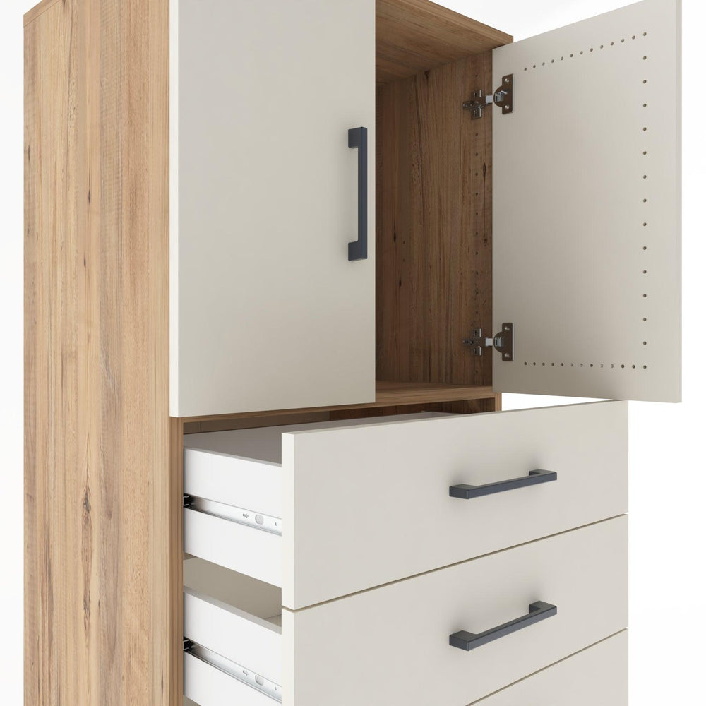 Woodntry Modular Cabinet Pine 60x44x170 cm with Doors and Drawers KC18-3