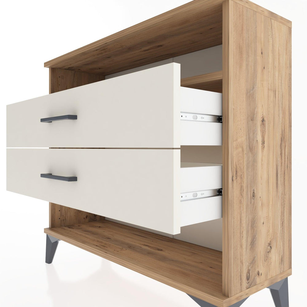 Woodntry Modüler Şifonyer İki Çekmeceli V3 88x30x68 cm Çam - Woodntry