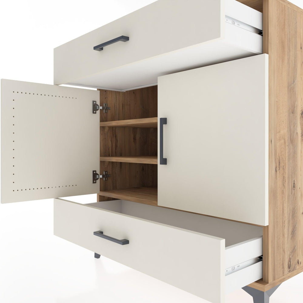 Woodntry Modular Dresser Pine 88x44x84 cm with Cover and Drawer KC58-3