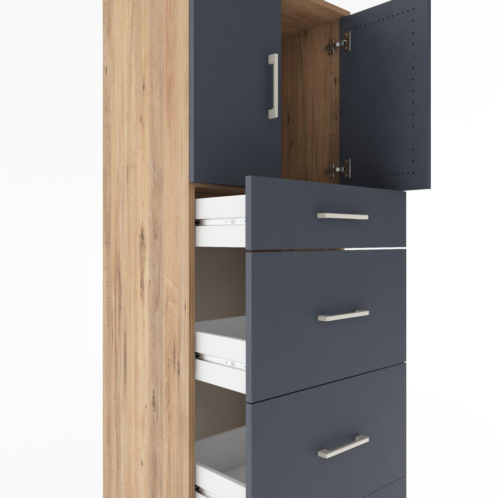 Woodntry Modular Cabinet Pine 60x44x170 cm with Doors and Drawers KC23-3
