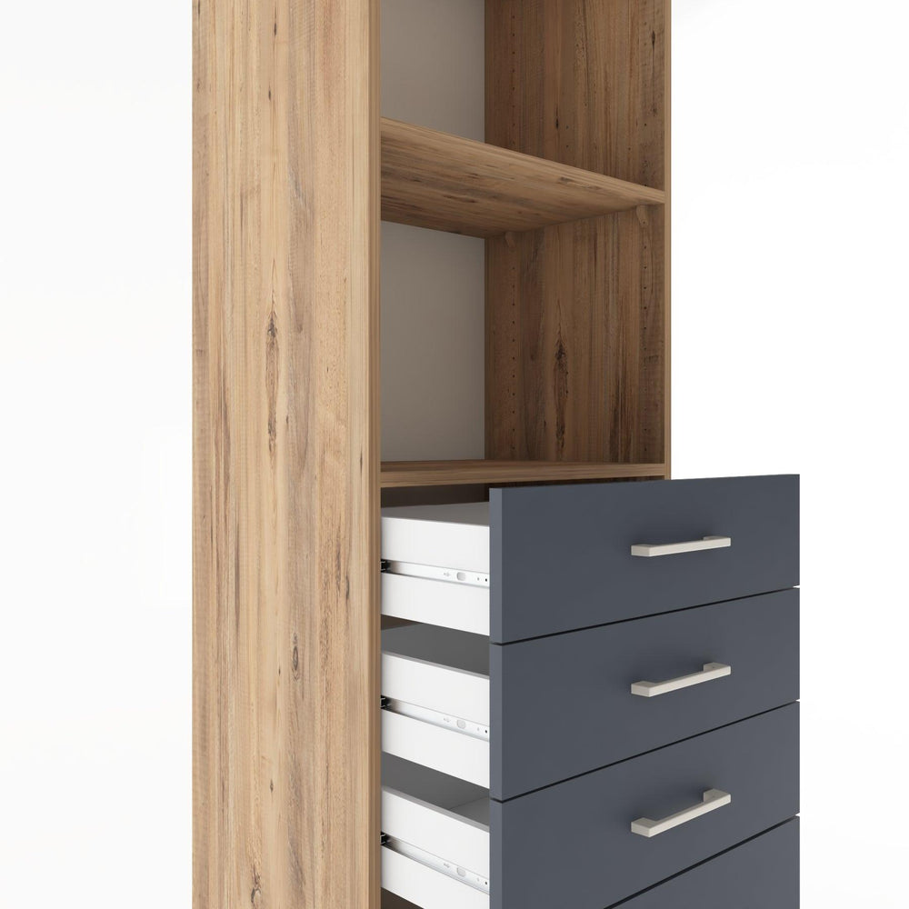 Woodntry Modular Cabinet Pine 60x44x170 cm with Drawers and Shelves CR41-3