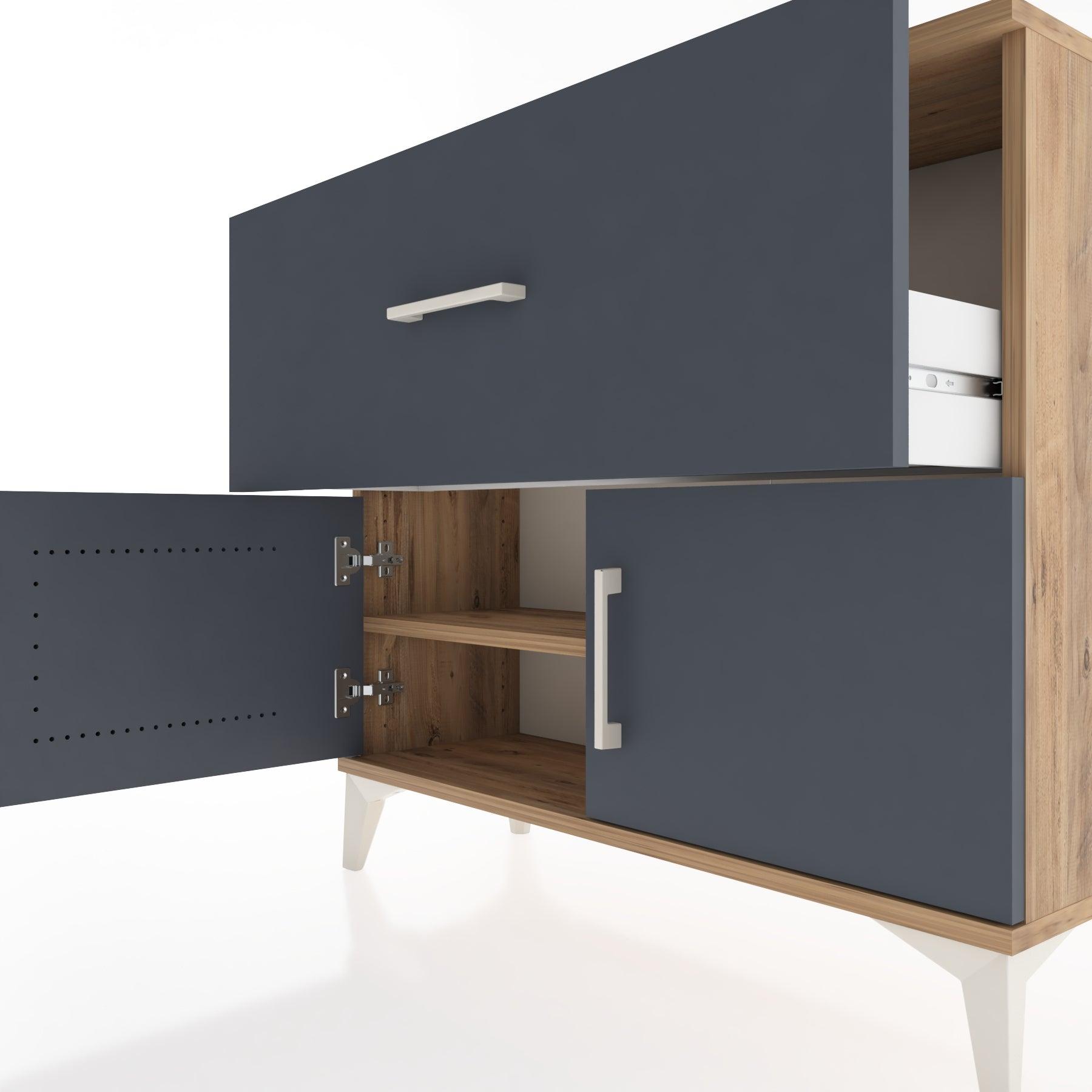 Woodntry Modüler Şifonyer Çekmece ve Kapaklı V2 88x30x68 cm Çam - Woodntry