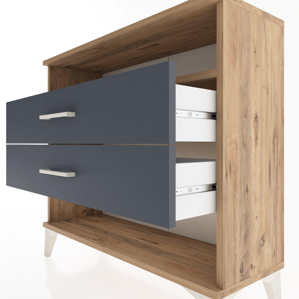 Woodntry Modüler Şifonyer İki Çekmeceli V3 88x30x68 cm Çam - Woodntry