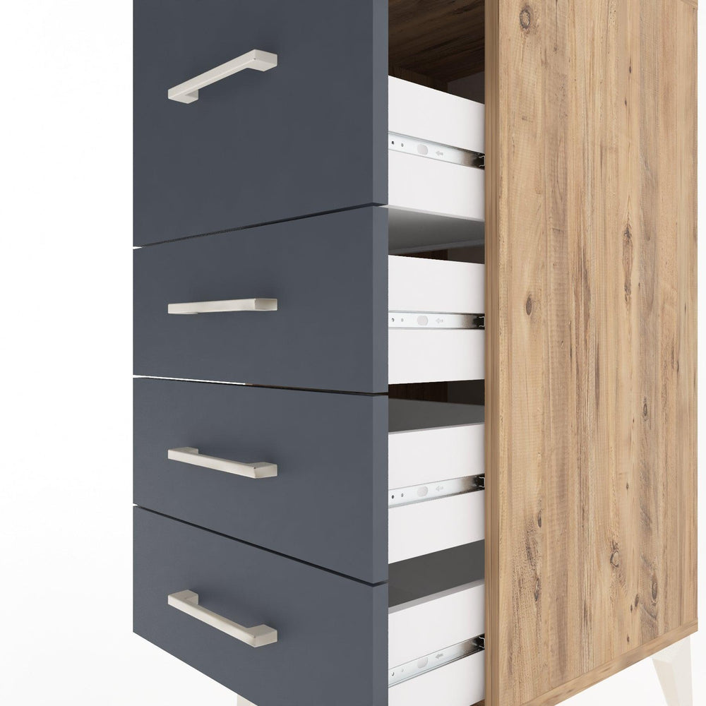 Woodntry Modular Nightstand Pine 44x44x84 cm Drawer C1-3