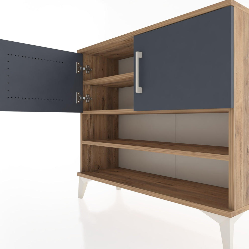 Woodntry Modüler Şifonyer Raf ve İki Kapaklı V2 88x30x68 cm Antrasit - Woodntry