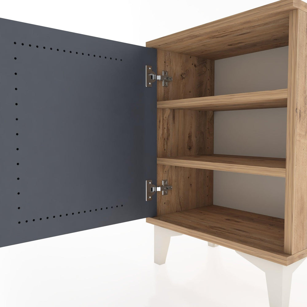 Woodntry Modüler Komodin Tek Kapaklı 44x30x52 cm Çam - Woodntry