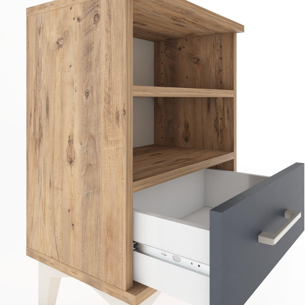 Woodntry Modüler Komodin Çift Raflı 44x30x52 cm Çam - Woodntry