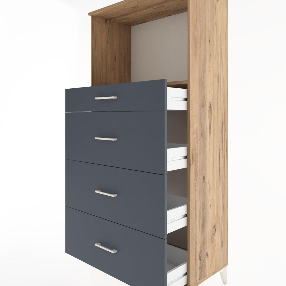 Woodntry Modular Cabinet Pine 88x44x170 cm with Drawers and Shelves CR51-3