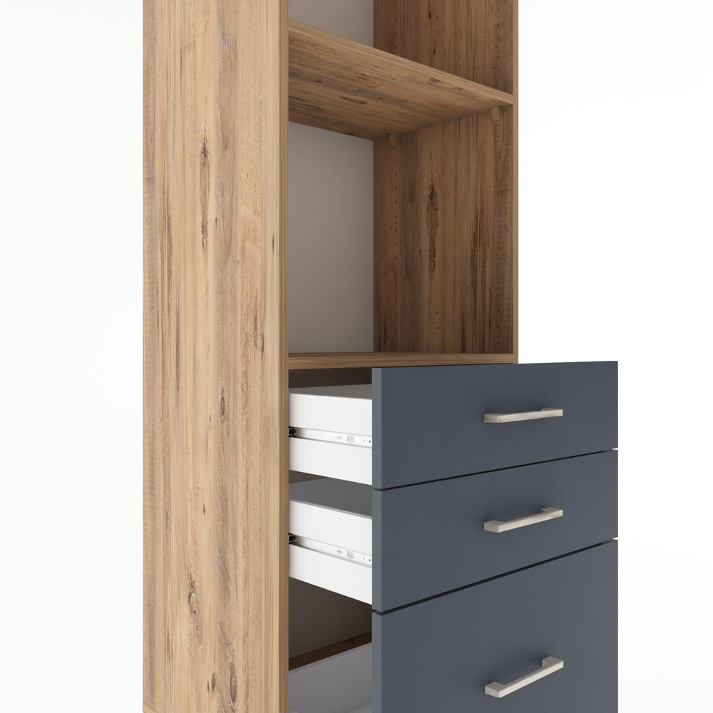 Woodntry Modular Cabinet Pine 60x44x170 cm with Drawers and Shelves CR42-3