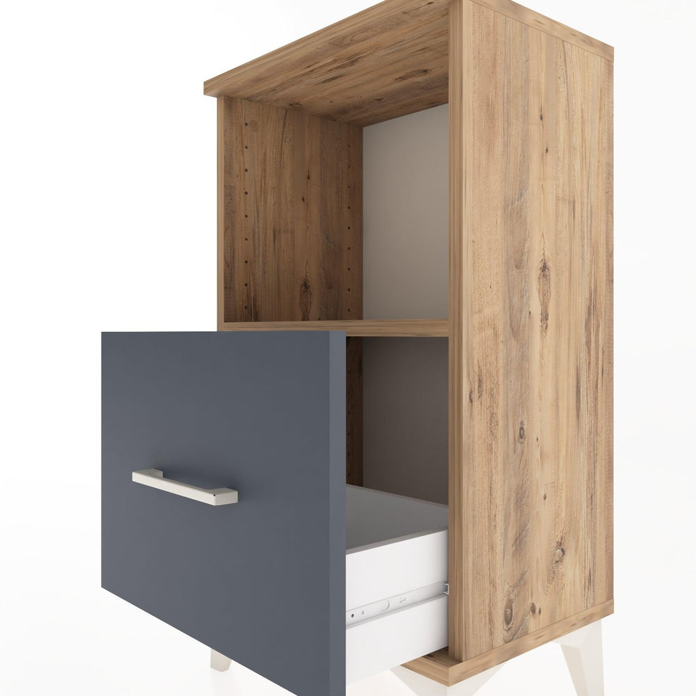 Woodntry Modüler Komodin Tek Çekmece ve Raflı V2 44x30x68 cm Çam - Woodntry