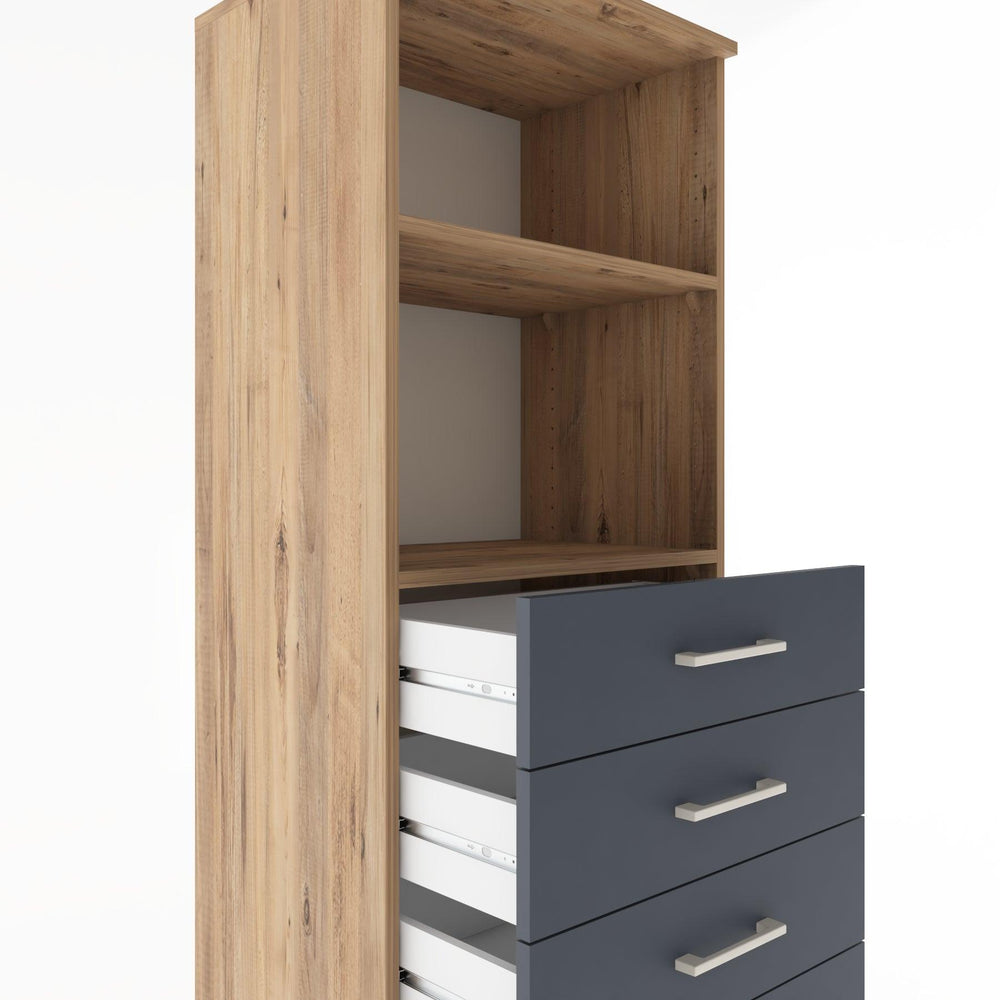 Woodntry Modular Cabinet Pine 60x44x170 cm with Drawers and Shelves CR40-3