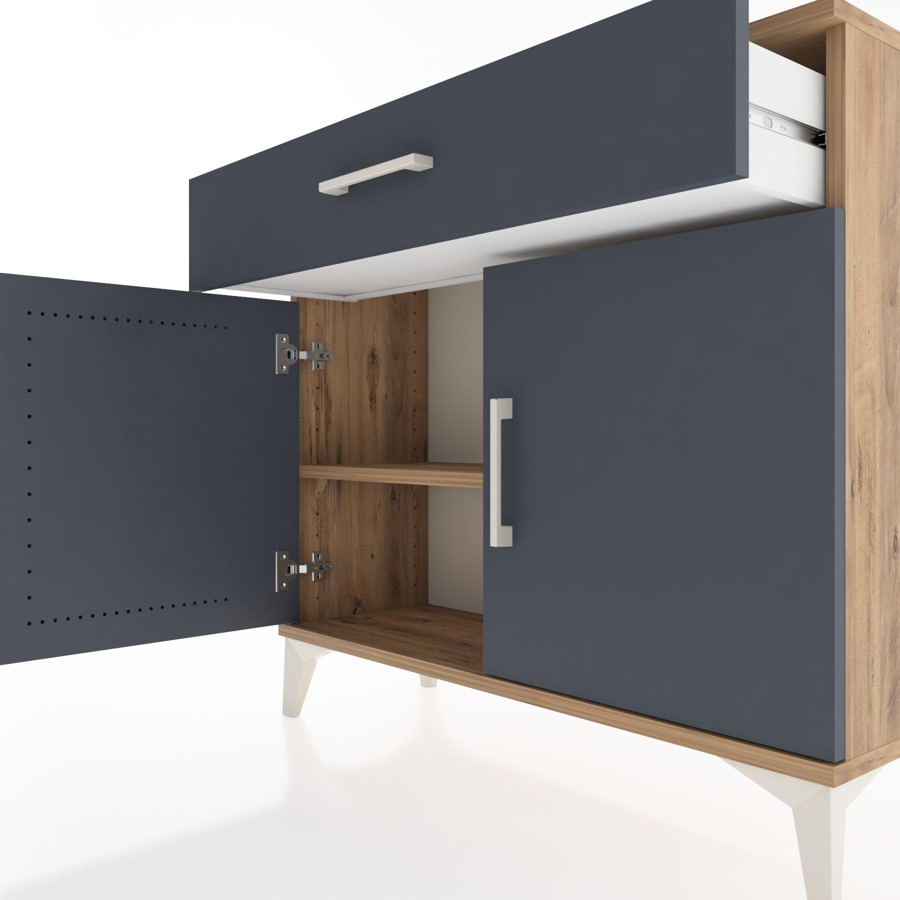 Woodntry Modüler Şifonyer Çekmece ve Kapaklı V1 88x30x68 cm Çam - Woodntry
